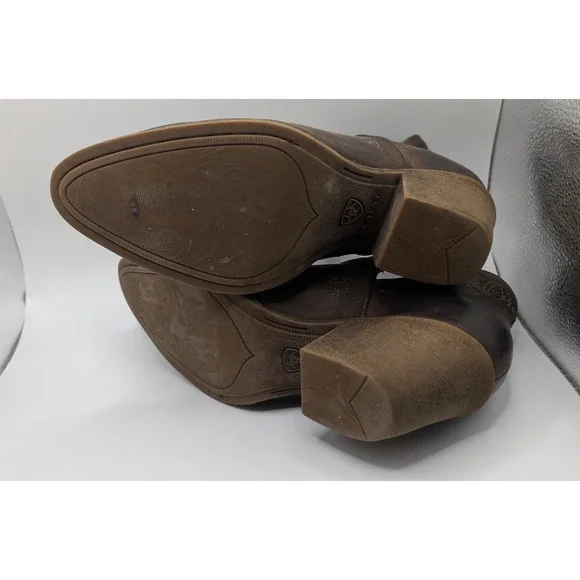 Ariat Bootie Women 9B Brown Dixon Western Ankle Boot Cutout Leather 10038420 - Picture 7 of 7